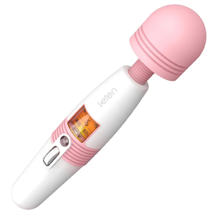 LCD Display Deluxe Laddningsbar Stav Vibrator