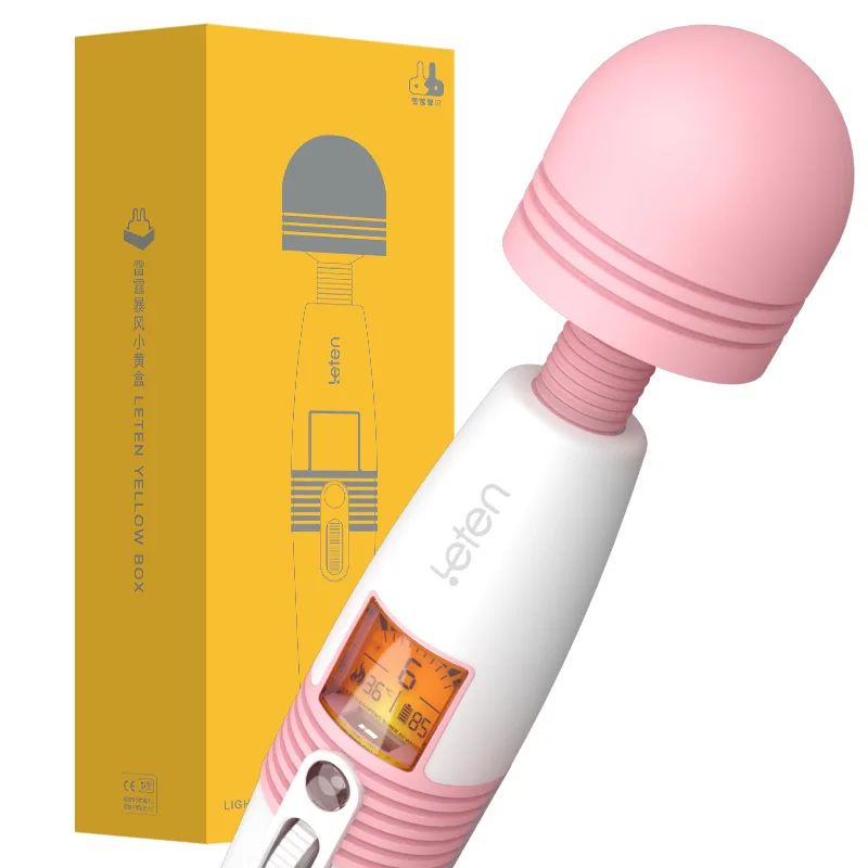 LCD Display Deluxe Laddningsbar Stav Vibrator