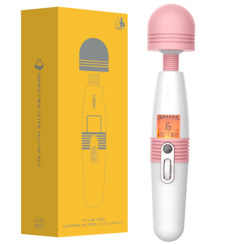 LCD Display Deluxe Laddningsbar Stav Vibrator
