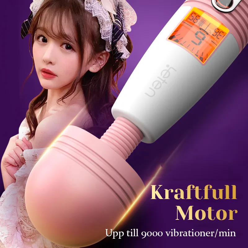 LCD Display Deluxe Laddningsbar Stav Vibrator