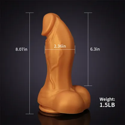 6.8-9.05 tum ultralivlig gul liquid silikon stor sugkopp dildo