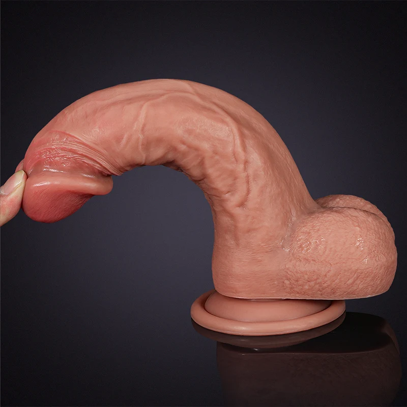 8,26 tums Ultrarealistisk Mjuk Silikondildo