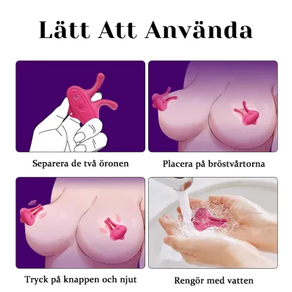 Nippel sexleksak - 9 vibrationslägen för parens sexuell njutning