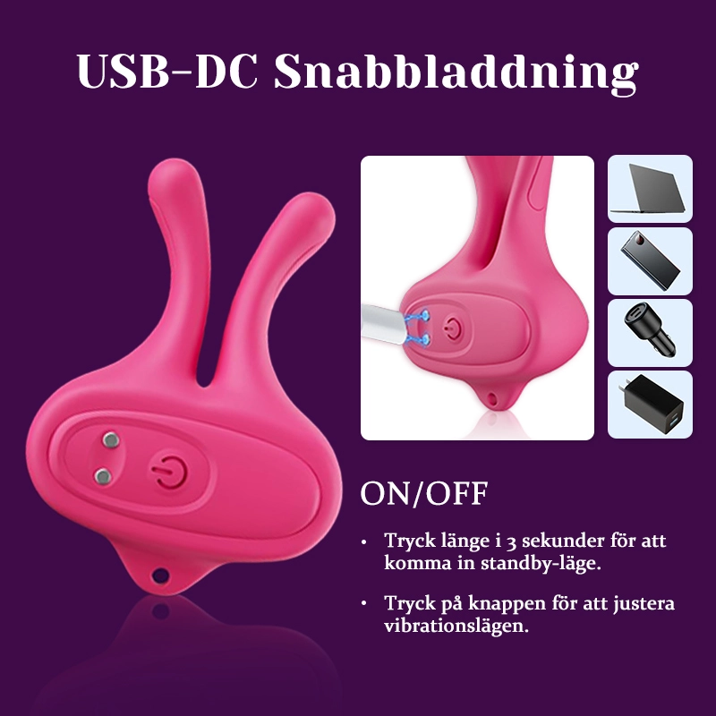 Nippel sexleksak - 9 vibrationslägen för parens sexuell njutning