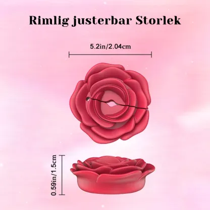 Bärbar rosformad nippelvibrator - Justerbar magnetisk klämma