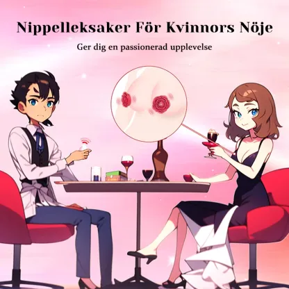 Bärbar rosformad nippelvibrator - Justerbar magnetisk klämma