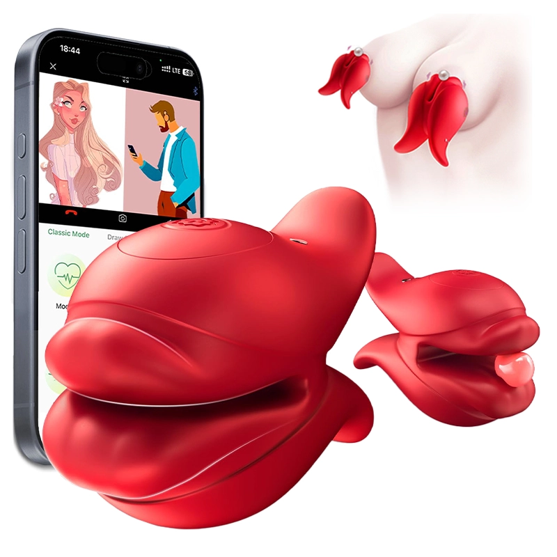 APP/Fjärrkontroll - Superkraftfulla vibrerande nippelkrokar