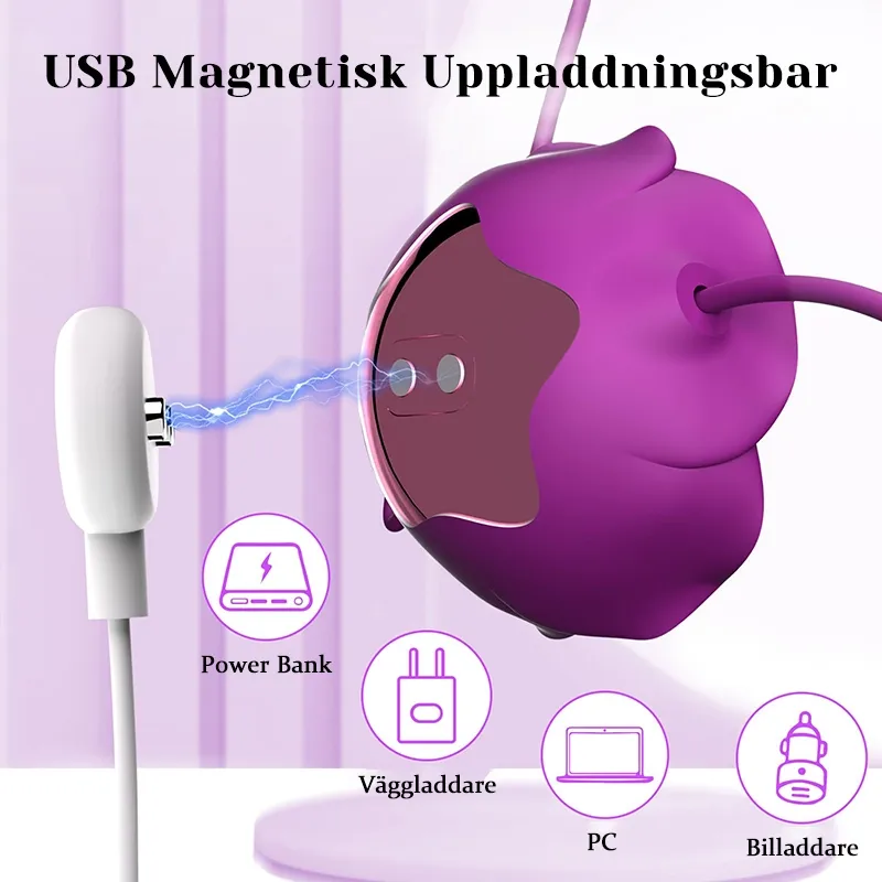 Justerbar vibrator nippelkrok med rosettströmbrytare