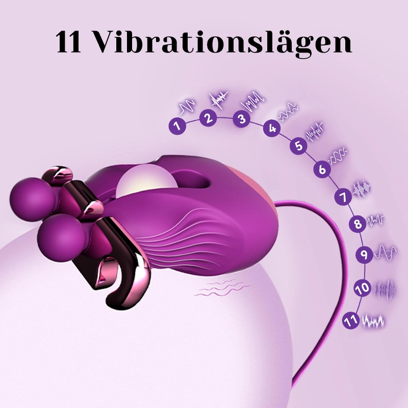 Justerbar vibrator nippelkrok med rosettströmbrytare