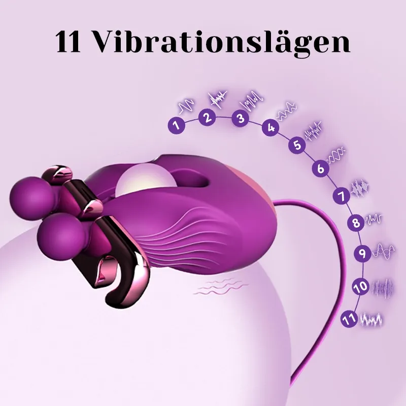 Justerbar vibrator nippelkrok med rosettströmbrytare