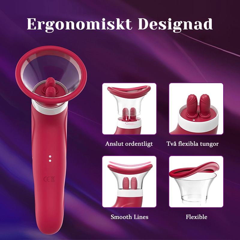 2-i-1 Bröstvårtsugningsleksak & Klitoris Massager