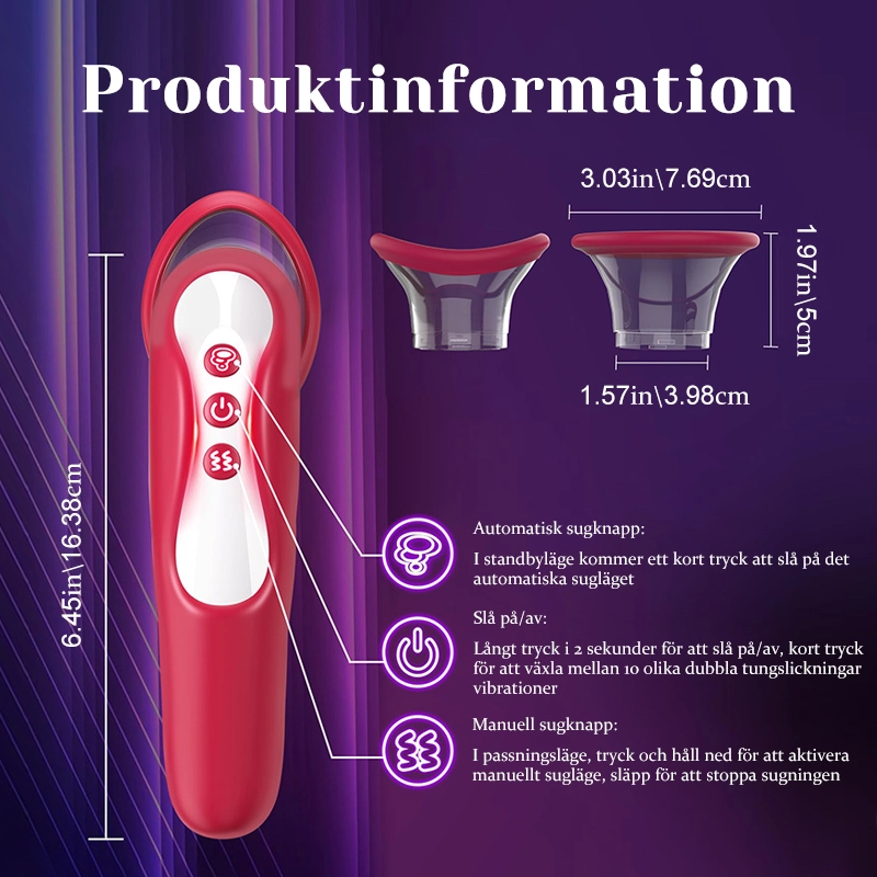 2-i-1 Bröstvårtsugningsleksak & Klitoris Massager