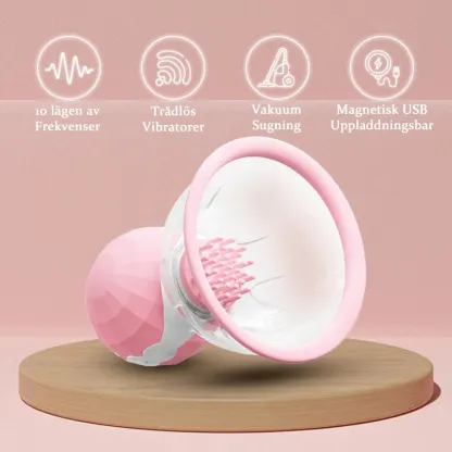 Nippelsugande Leksaker med 10 Vibrationslägen & 360° Rotationsstimulans