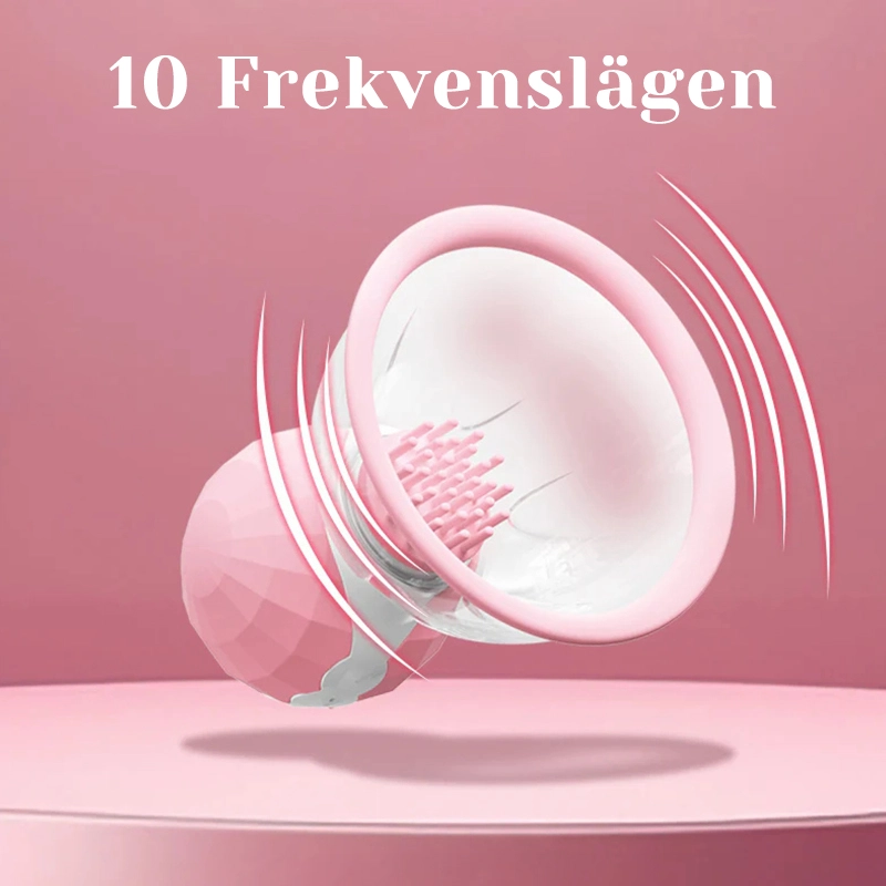 Nippelsugande Leksaker med 10 Vibrationslägen & 360° Rotationsstimulans