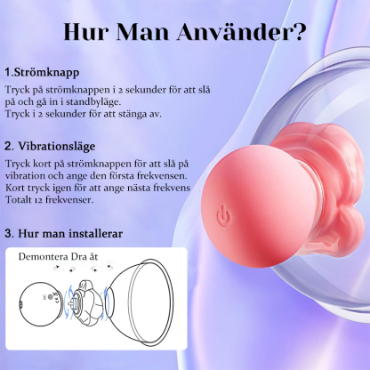 Kvinnlig Bröstvårtsugande Vibrator & Massageleksak