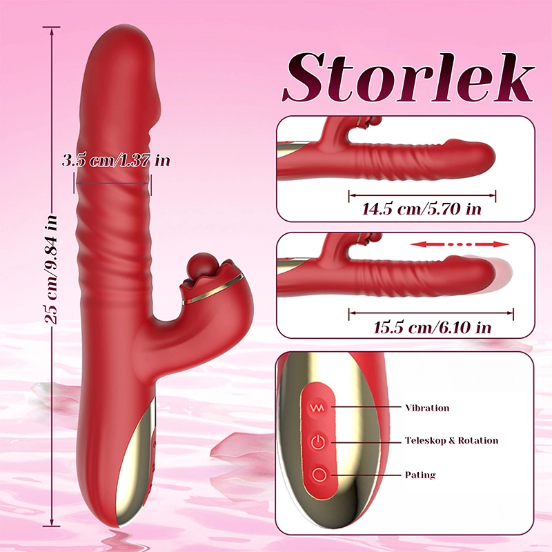 2-i-1 G-punkt Stimulator Med Stötande Vibrator