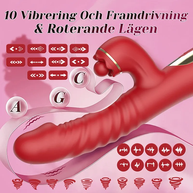 2-i-1 G-punkt Stimulator Med Stötande Vibrator