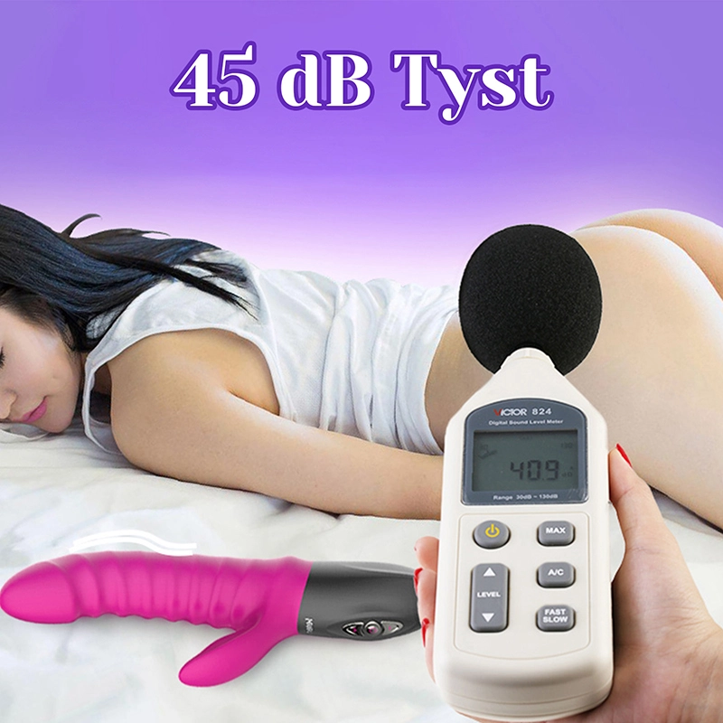 Vibrator Med 5 Lägen, Silikon, Värmning Och Stötande Funktion