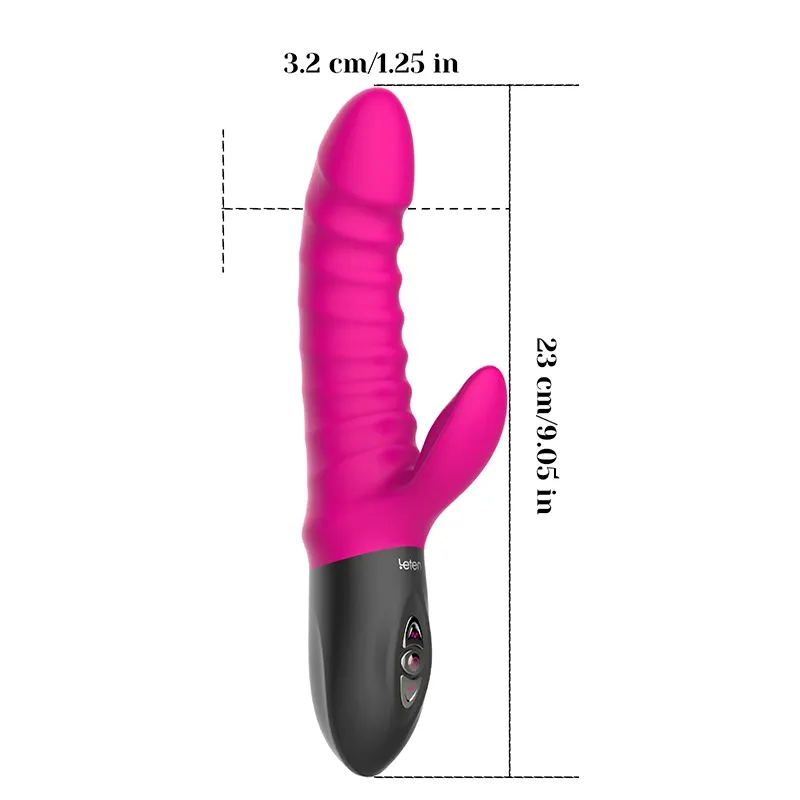 Vibrator Med 5 Lägen, Silikon, Värmning Och Stötande Funktion