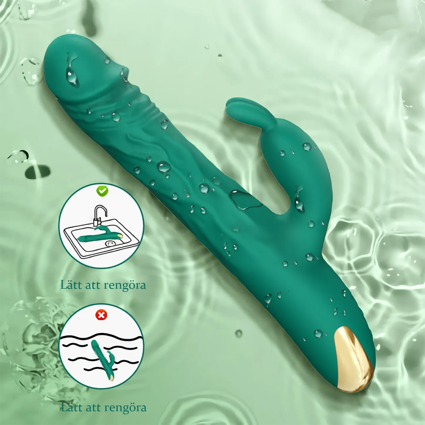 3-i-1 Kraftfull Vibrerande Och Stötande Vibrator