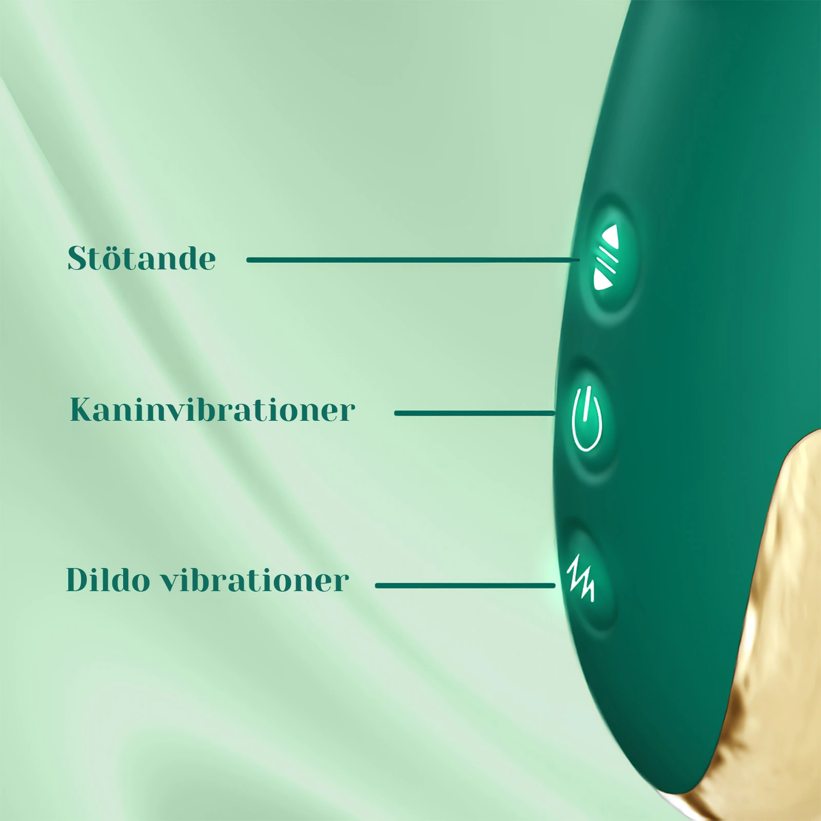 3-i-1 Kraftfull Vibrerande Och Stötande Vibrator