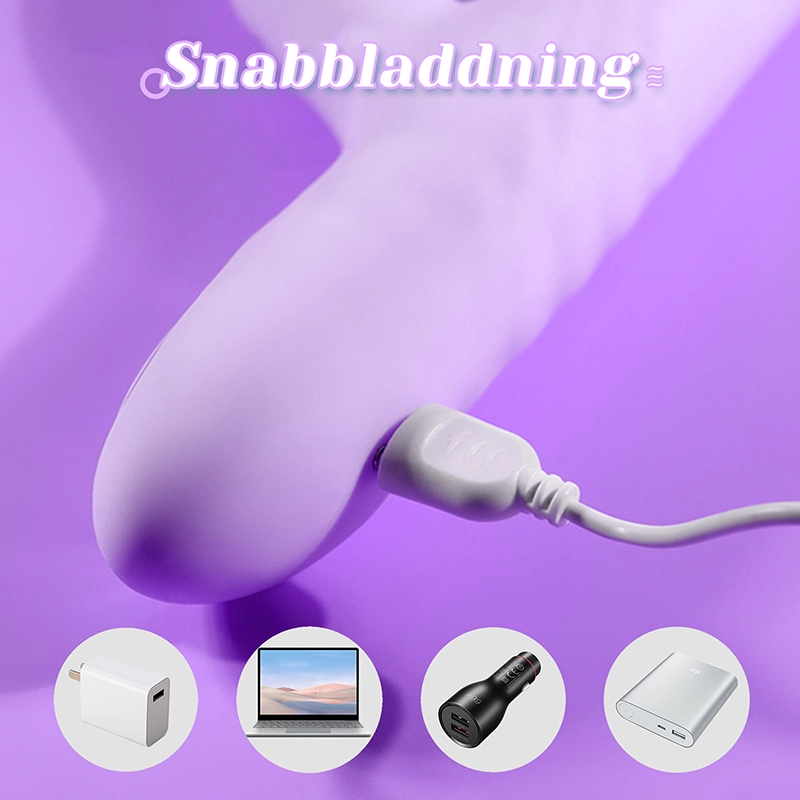 3-i-1 Sugande Rotations Silikon Stötande Vibrator