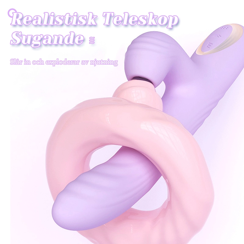 3-i-1 Sugande Rotations Silikon Stötande Vibrator