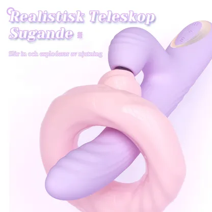 3-i-1 Sugande Rotations Silikon Stötande Vibrator