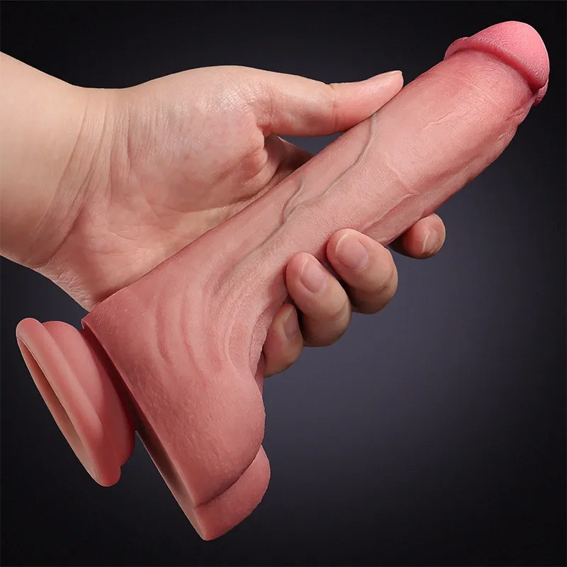 8,26-tums ultraverklighetstrogen dildo i flytande silikon