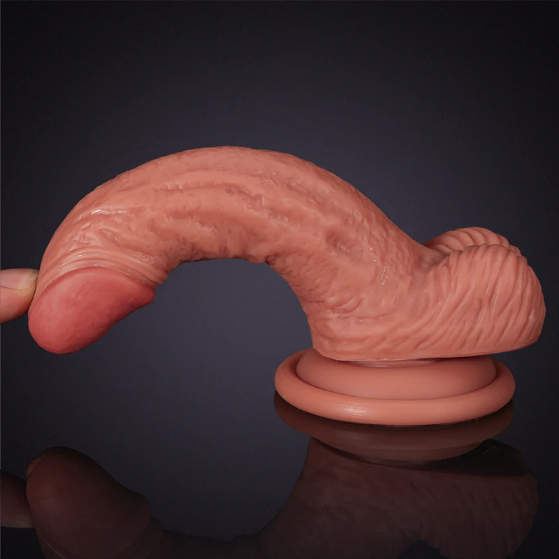 6,1 tum realistisk silikon liten dildo
