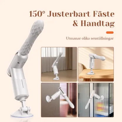 Portabel Sexmaskin Med Stötfunktion Och 4 Massagerhuvuden