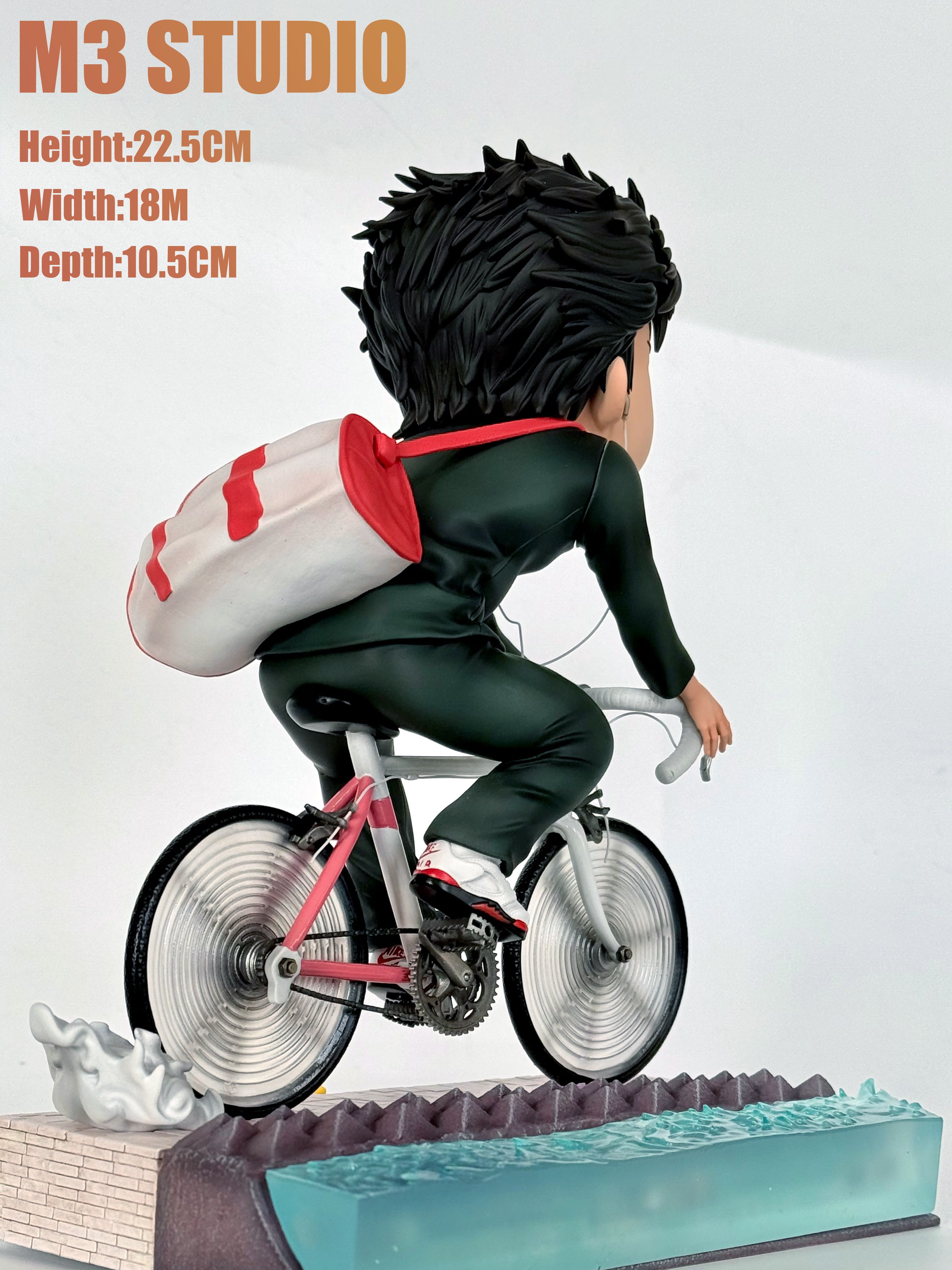 Pre-order M3 Q-version Slam Dunk Himekawa Kaede Bicycle 2.0 School Uniform GK Handmade Statue Model