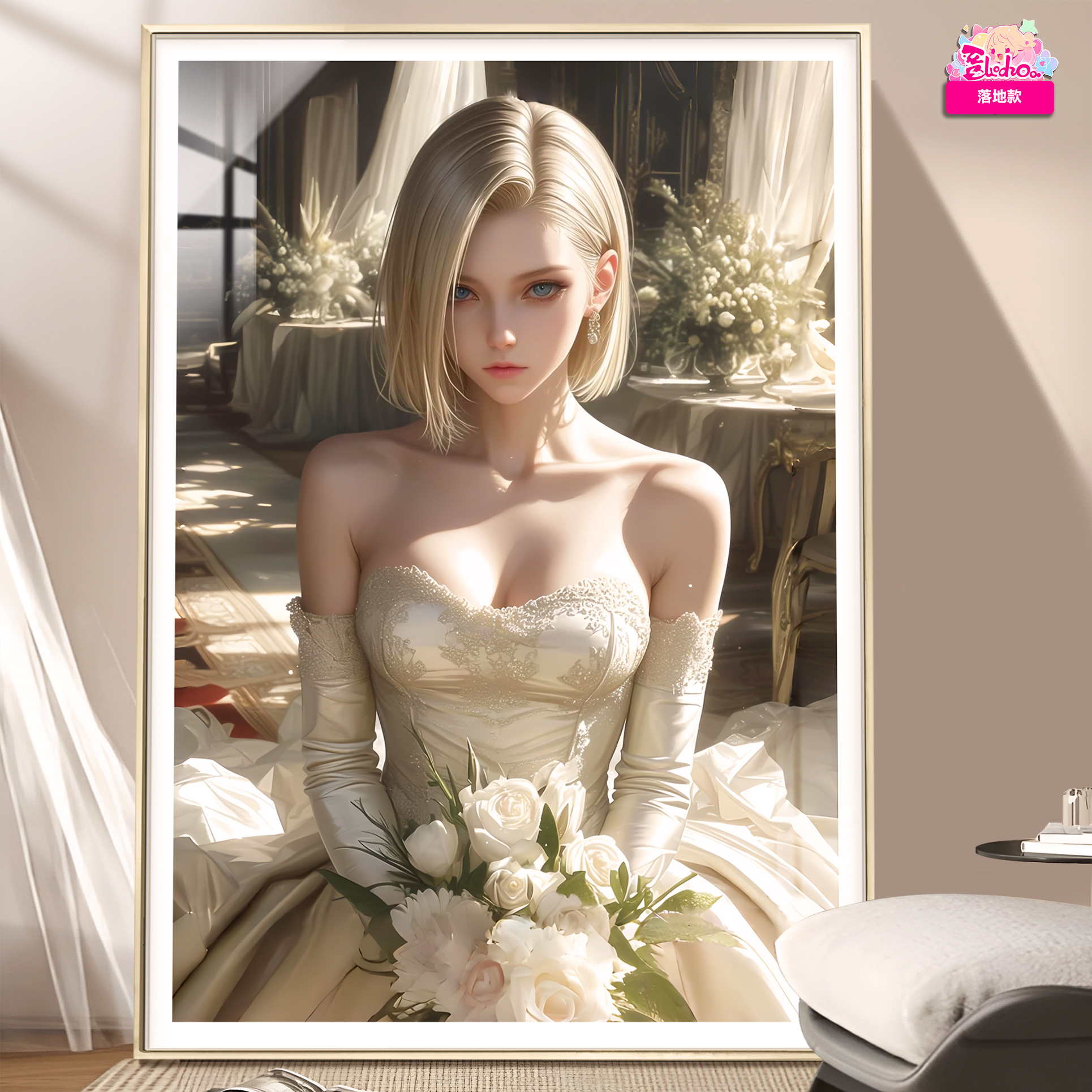  In Stock Amiao Art Studio Wedding Dress 18th 8K Ultra-High Definition Decorative Painting