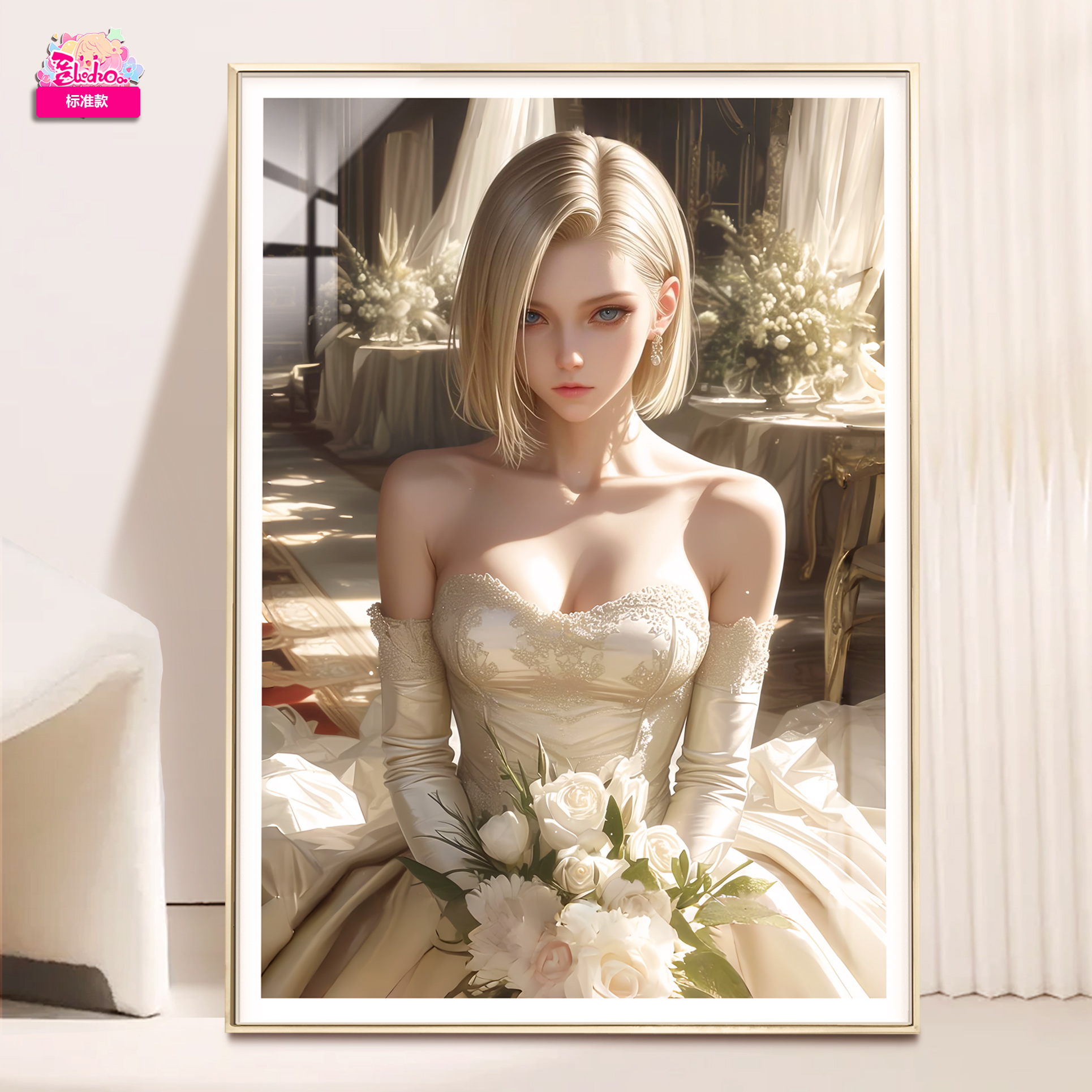  In Stock Amiao Art Studio Wedding Dress 18th 8K Ultra-High Definition Decorative Painting