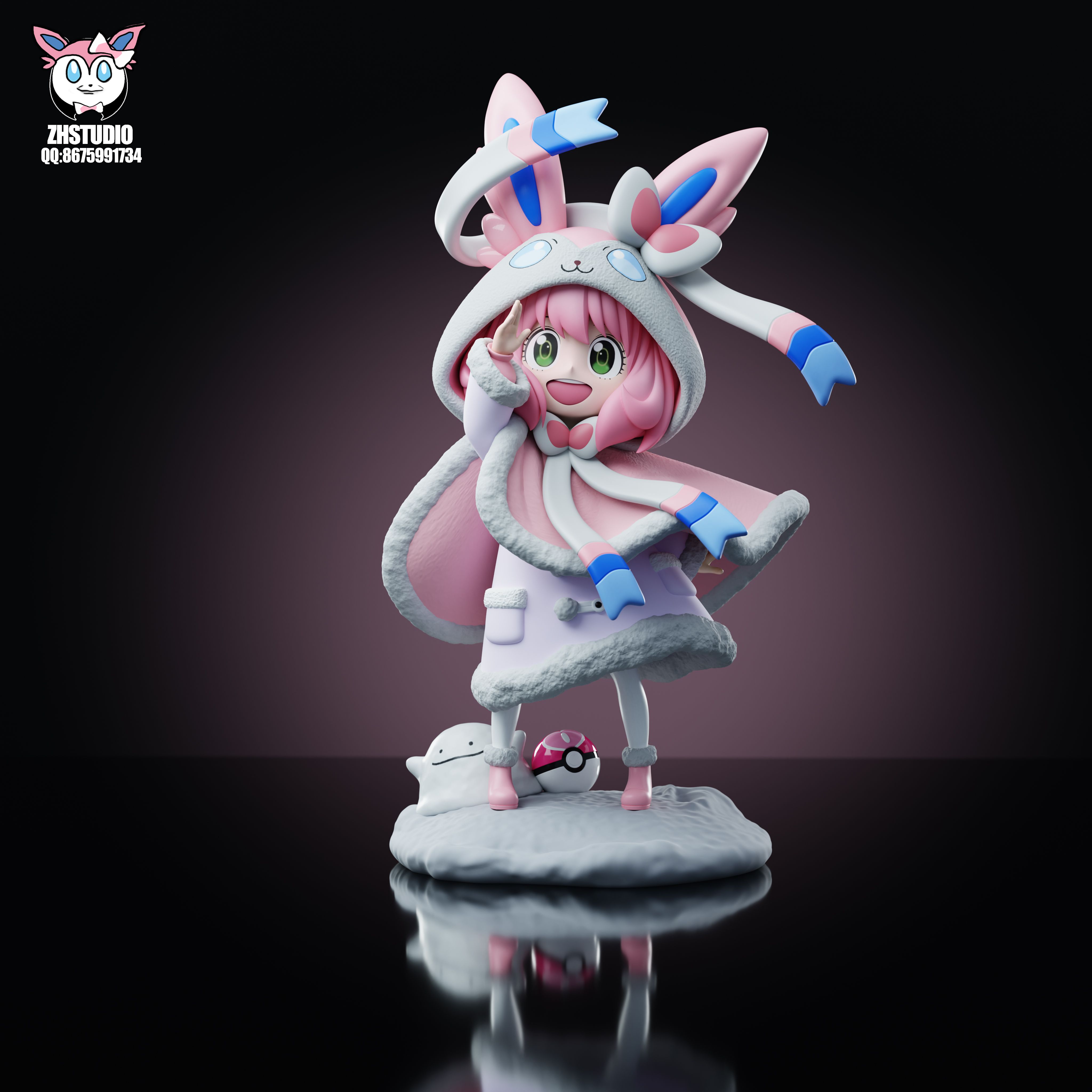 Pre-order ZH Whimsy Fairy Eevee Girl Anya Spy Family GK Handmade Statue Model