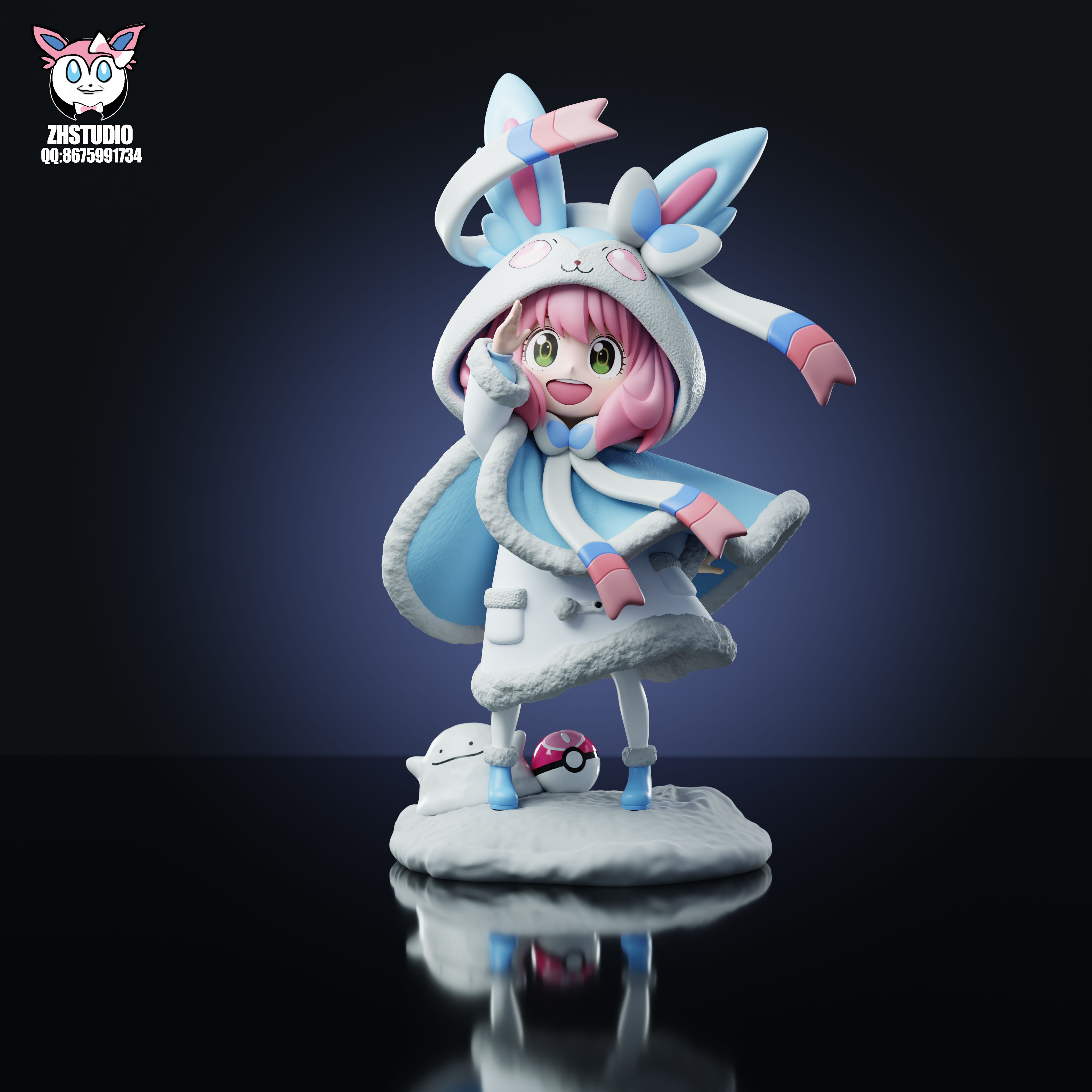 Pre-order ZH Whimsy Fairy Eevee Girl Anya Spy Family GK Handmade Statue Model