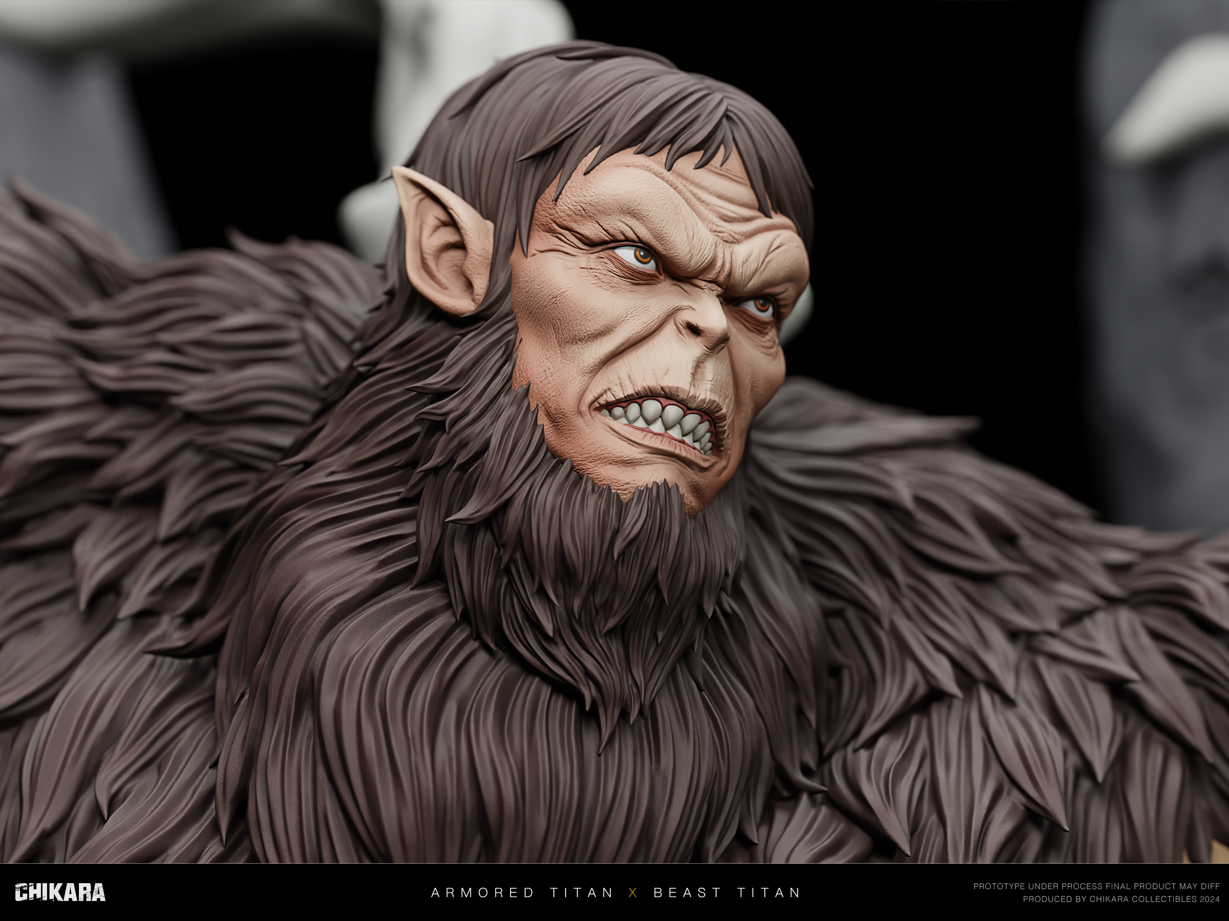 Pre-order CHIKARA Attack on Titan Clash of the Titans Shock Beast Giant VS Armored Giant GK Limited Edition Statue-Statue Master