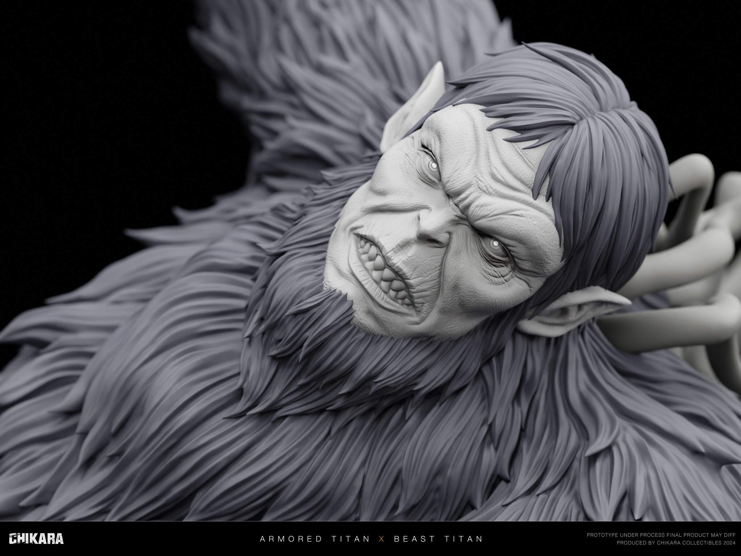 Pre-order CHIKARA Attack on Titan Clash of the Titans Shock Beast Giant VS Armored Giant GK Limited Edition Statue-Statue Master