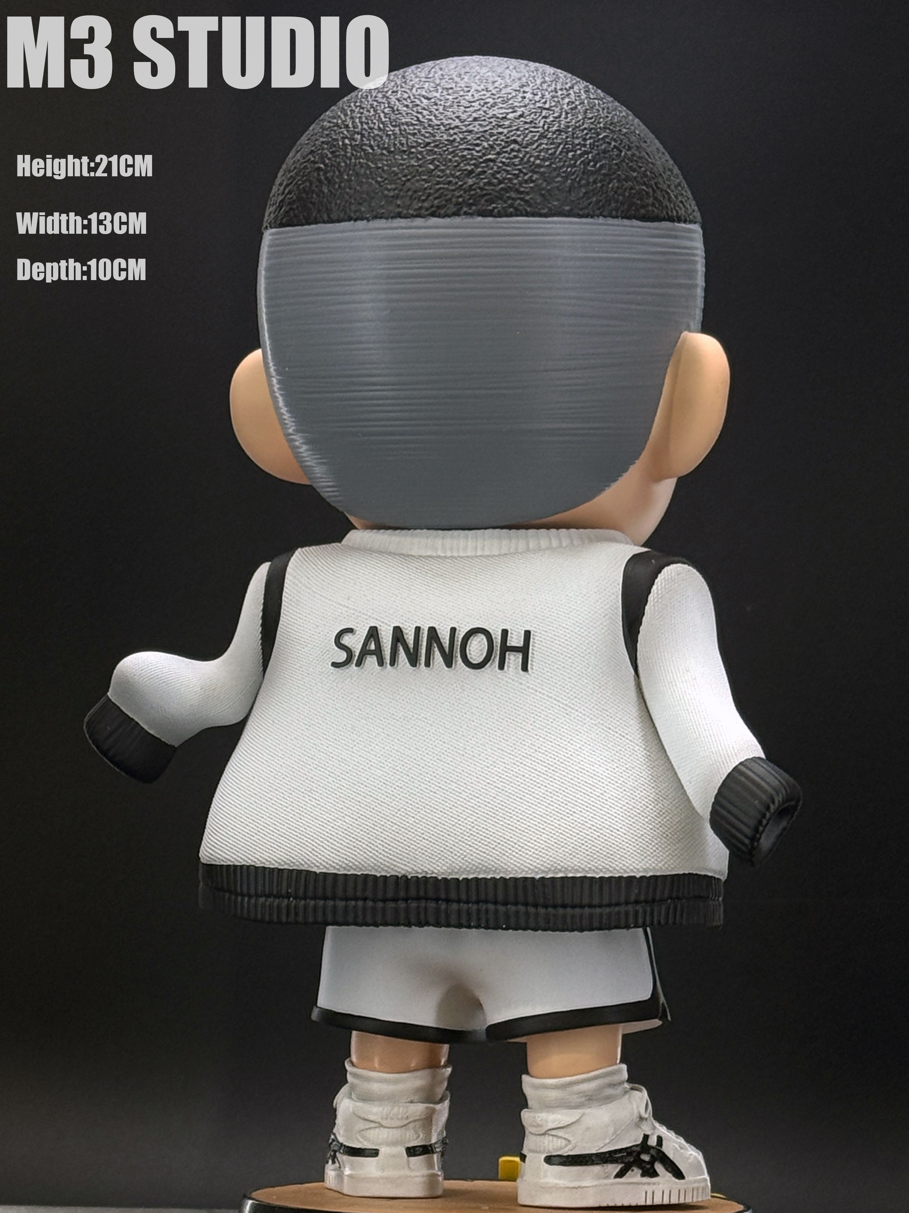 M3 Q-version Ace of the Mountain King, Rukawa Kaede, with a Cloak, Slam Dunk GK Figure Statue Model