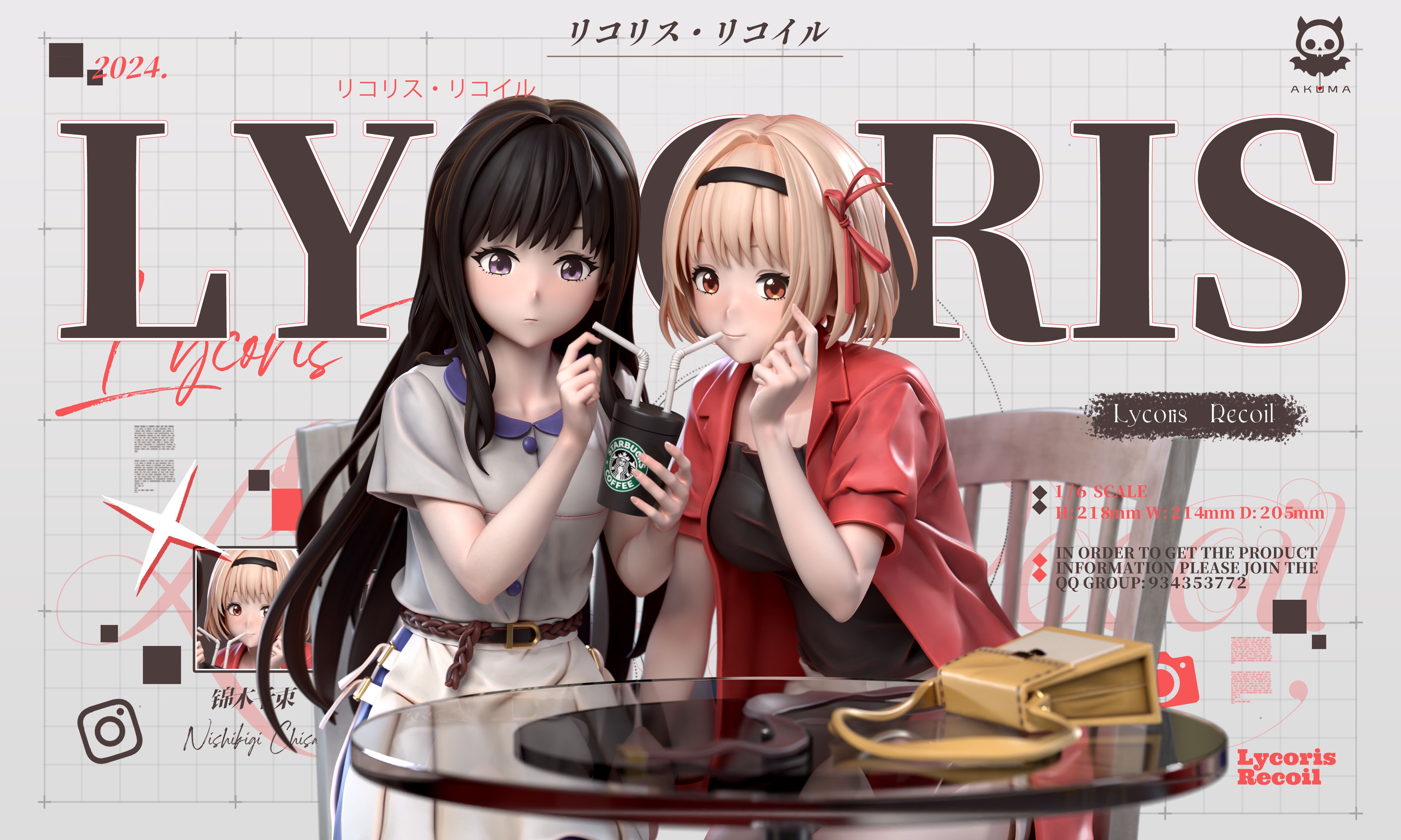 Pre-order Akuma Chizuru and Touna's Happy Holiday Ricochets GK Statue Figure Model