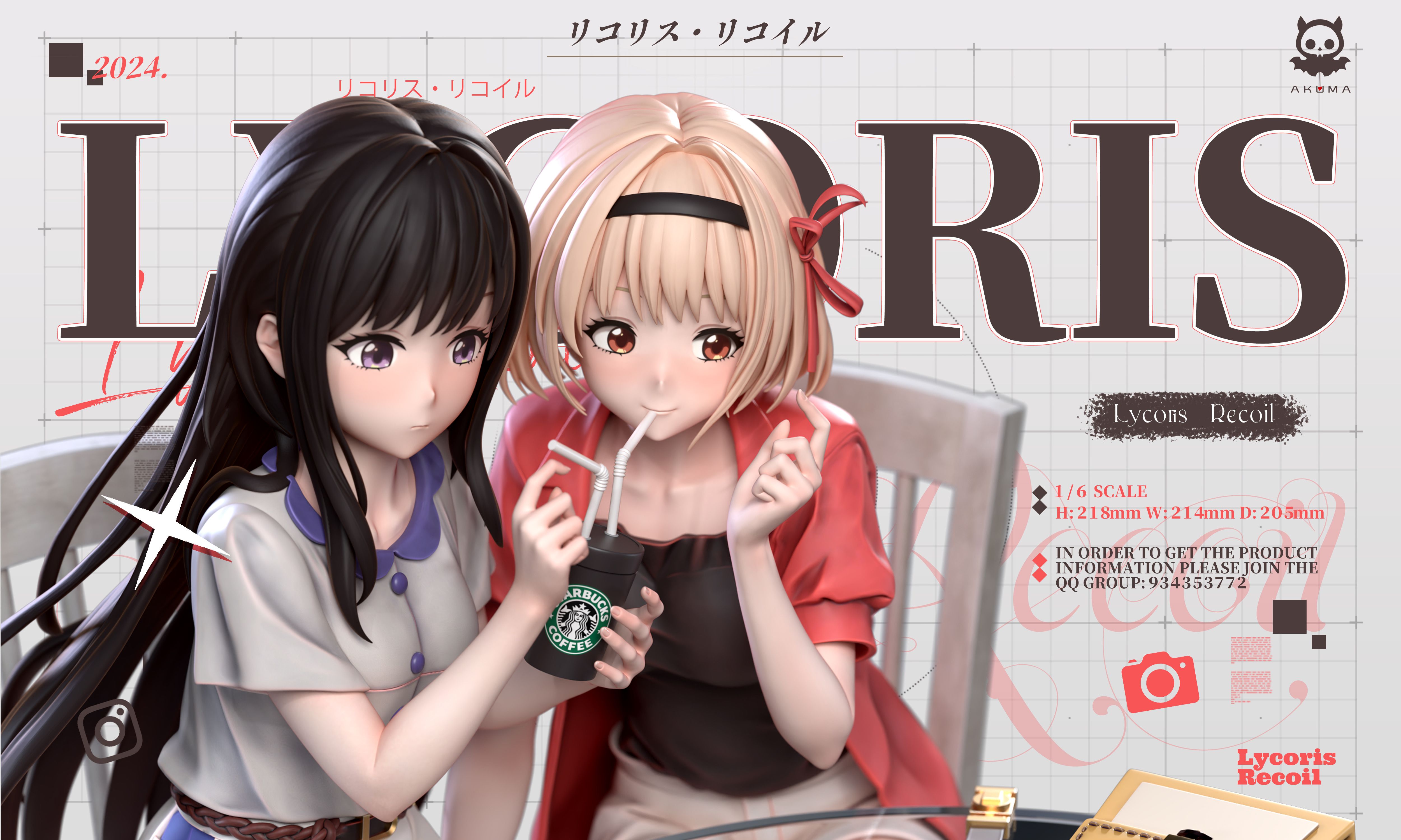 Pre-order Akuma Chizuru and Touna's Happy Holiday Ricochets GK Statue Figure Model