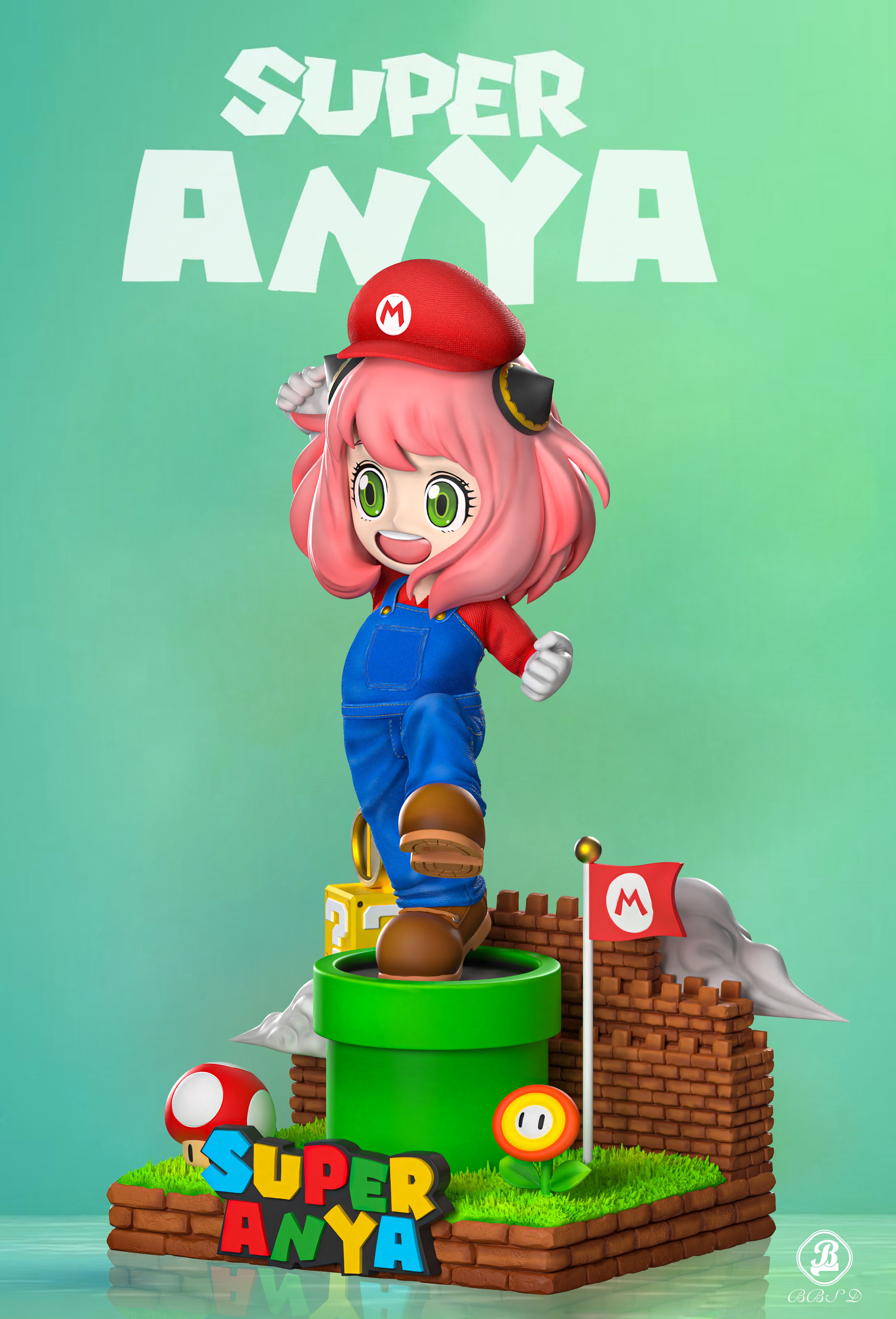 Pre-order BBSD Mario Anya Spy Family GK Limited Edition Statue Model
