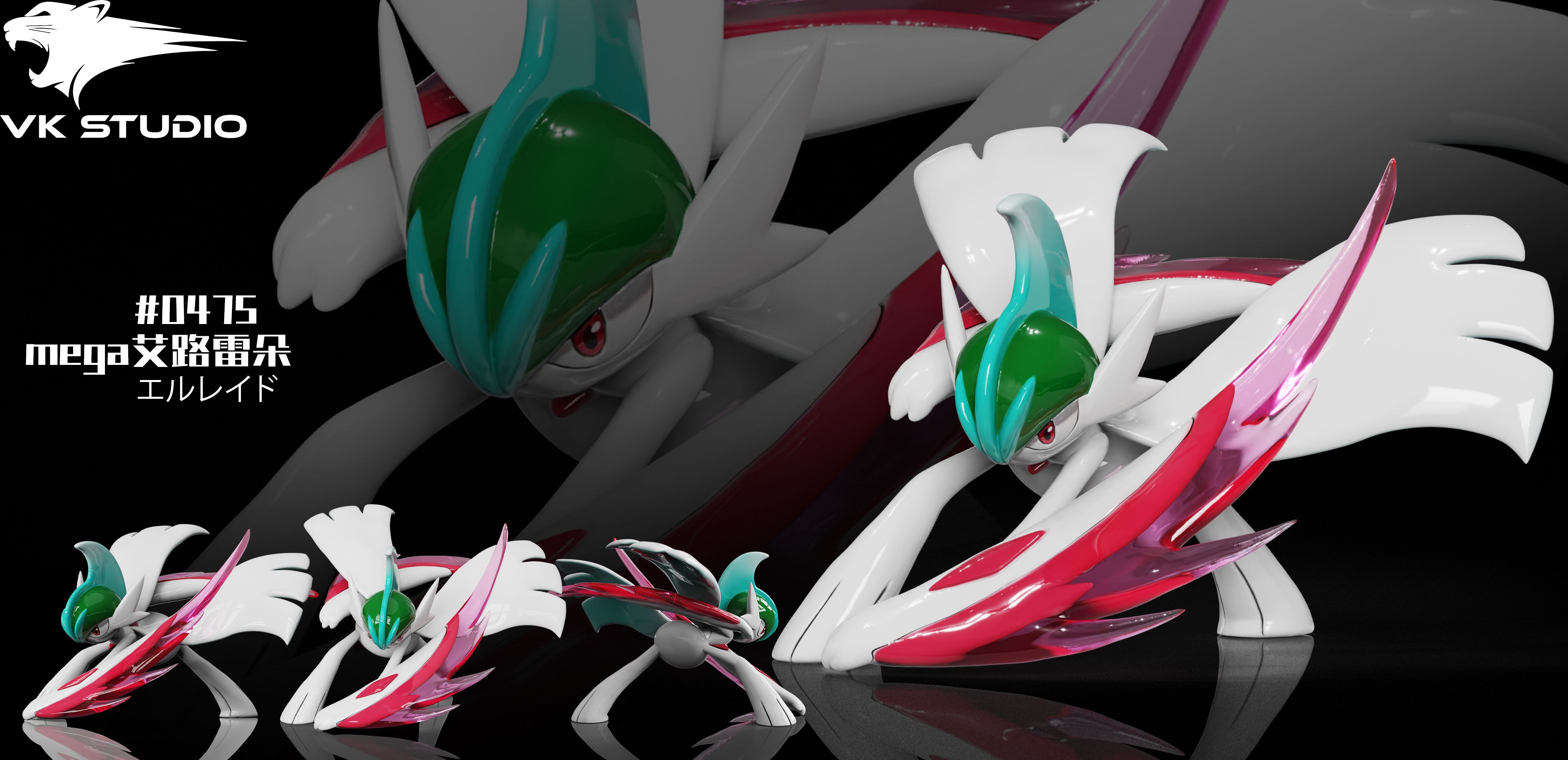 VK-Pokémon Mega Gardevoir Pokémon GK Limited Edition Handmade Statue Model