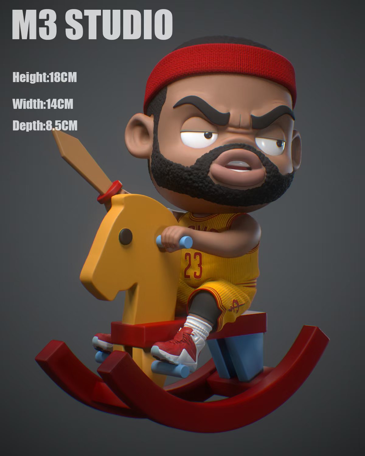 M3 Trojan James Q Version NBA Superstar GK Limited Edition Figure Statue Model