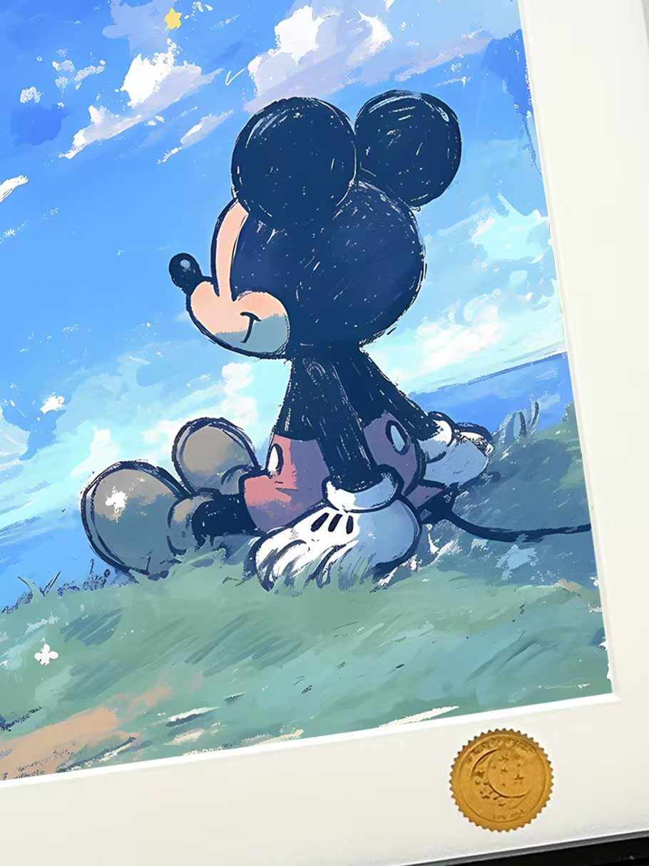 In stock Looking Up at Mickey "Mickey Mouse Disney Decorative Painting