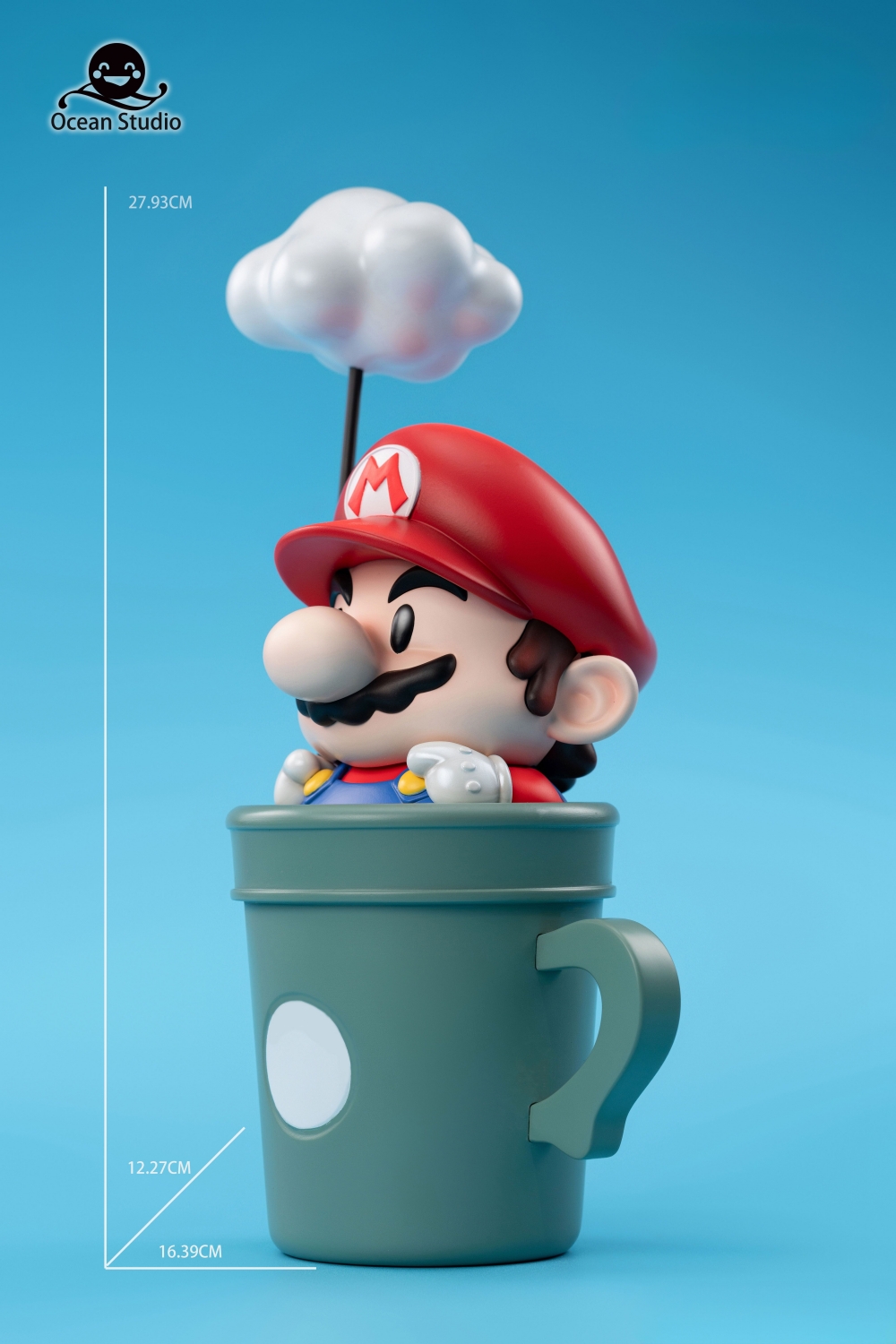 Ocean Mario Cloud Two-in-One Cup, Super Mario GK Limited Edition Figurine Statue Model