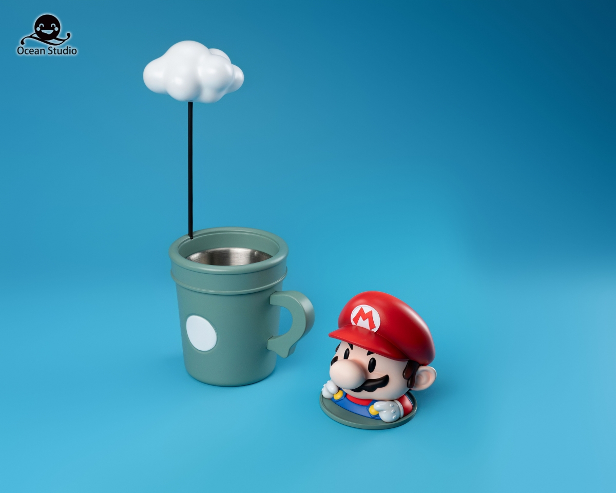 Ocean Mario Cloud Two-in-One Cup, Super Mario GK Limited Edition Figurine Statue Model