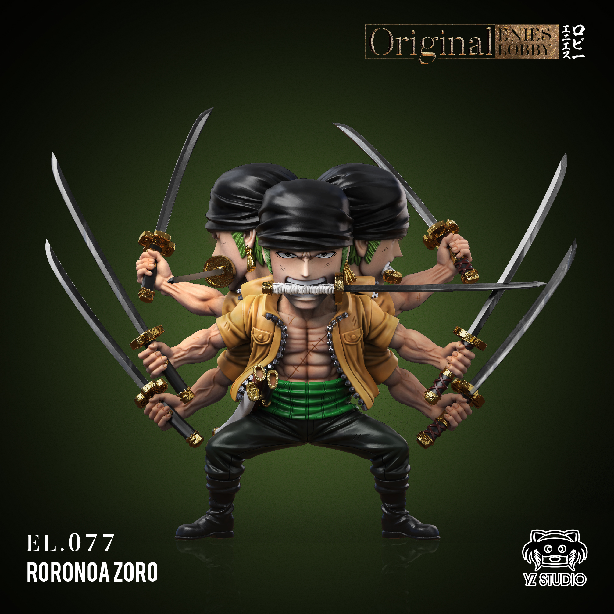 YZ Decisive Battle Judicial Island Asura Nine Swords Style Zoro One Piece GK Figure Model