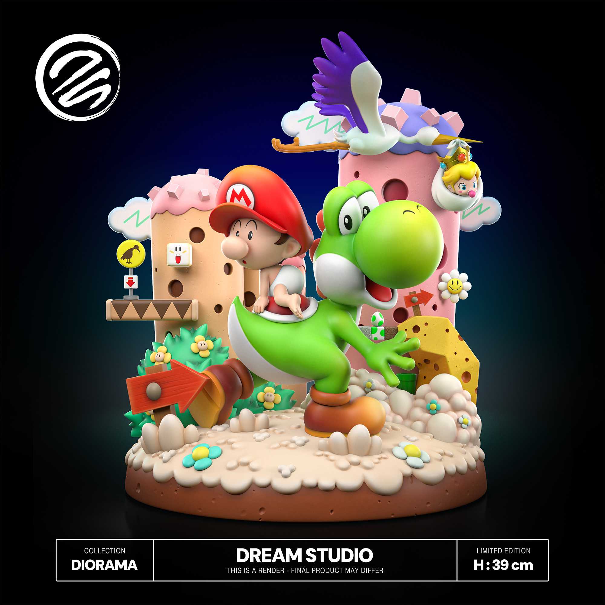 Pre-order Dreams Yoshi Island Mario GK Limited Edition Handmade Statue Model