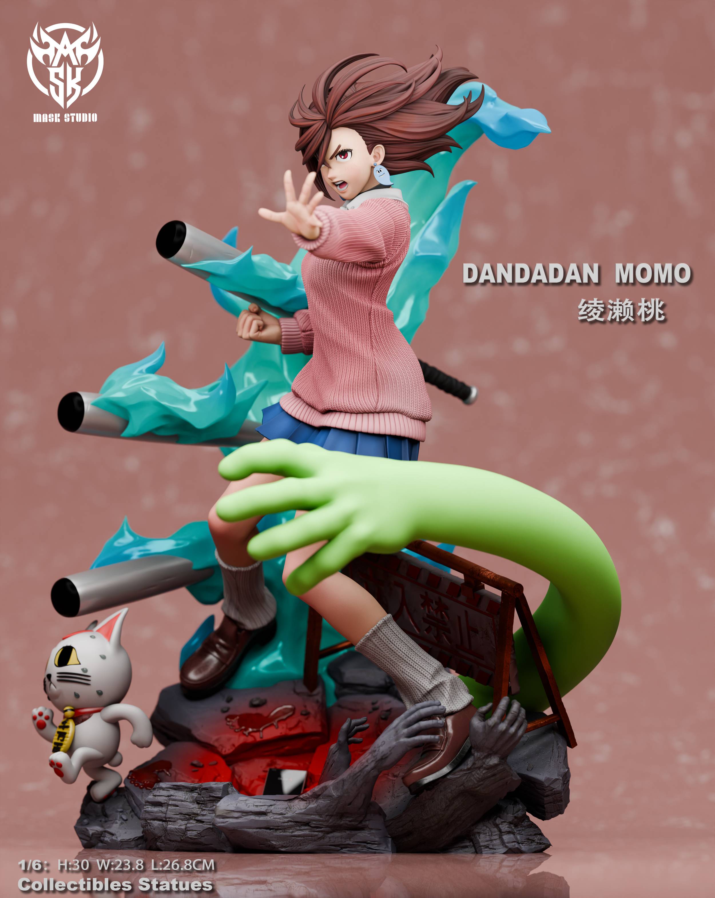 Pre-order Mask Supernatural Armed Danda Danda Second Wave, Ayase Momoko GK Figure Statue Model